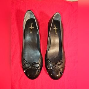 Cole Haan Nike Air Women's Black Patent Leather Wedges